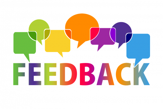 Feedback with talk bubbles