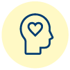Head icon with heart